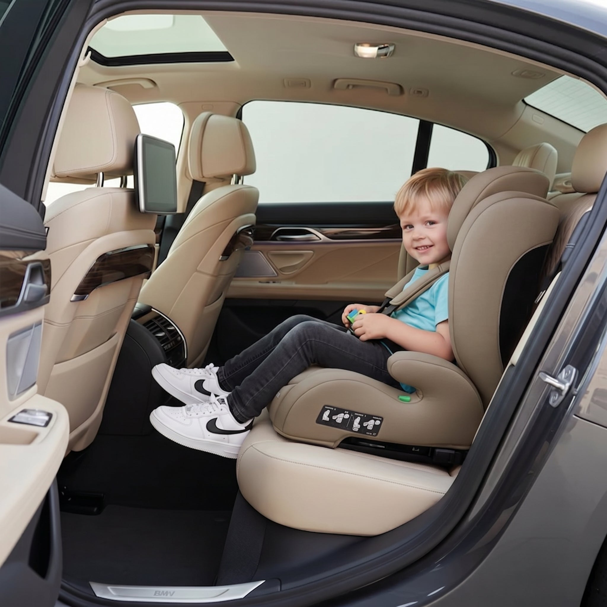 Charlie Luxe i-Size/isofix Autostoel Vanaf 3,5 jaar tot ca. 12 jaar - 100-150 cm - Truffle Nougat
