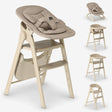Luxe Meegroeistoel met Babyzitje en Wipstoel Cashmere Sand