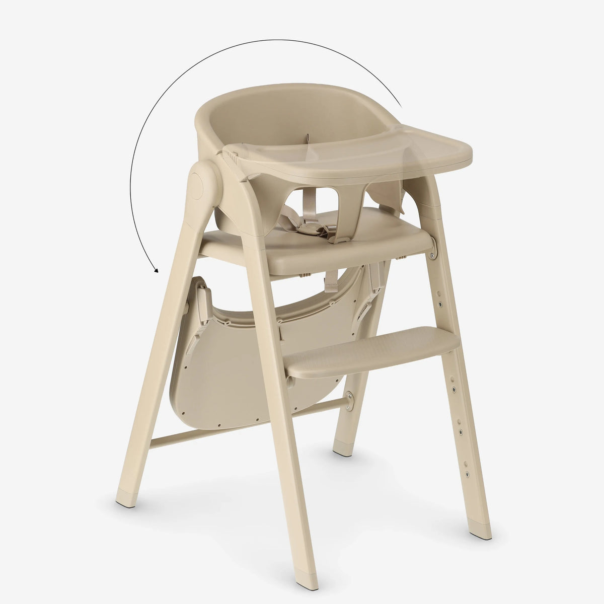 Luxe Meegroeistoel met Babyzitje en Wipstoel Cashmere Sand