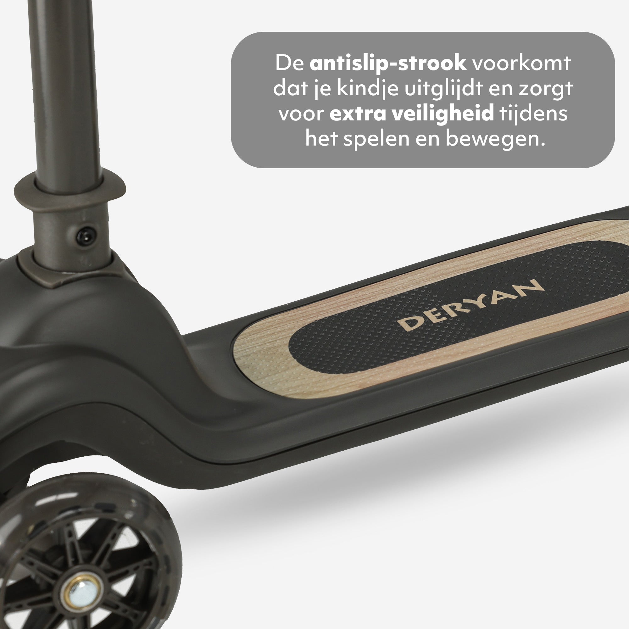 Harvey Kinderstep step 3 wielen - leeftijdsgroep 3+ - max 50kg - LED verlichting in de wielen - hoogte verstelbaar 65-70-75-80 cm - Zwart