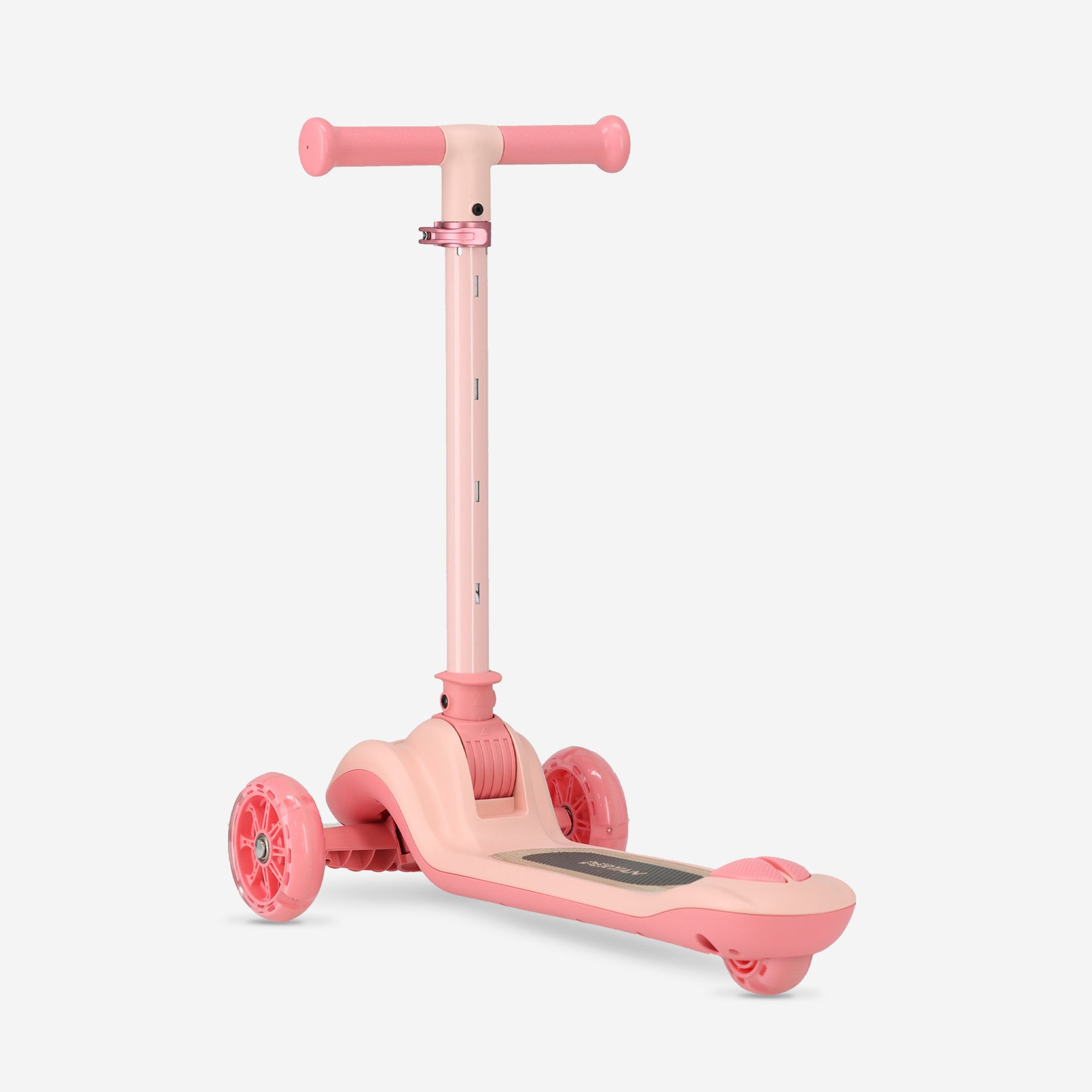 Harvey Kinderstep step 3 wielen - leeftijdsgroep 3+ - max 50kg - LED verlichting in de wielen - hoogte verstelbaar 65-70-75-80 cm - Roze