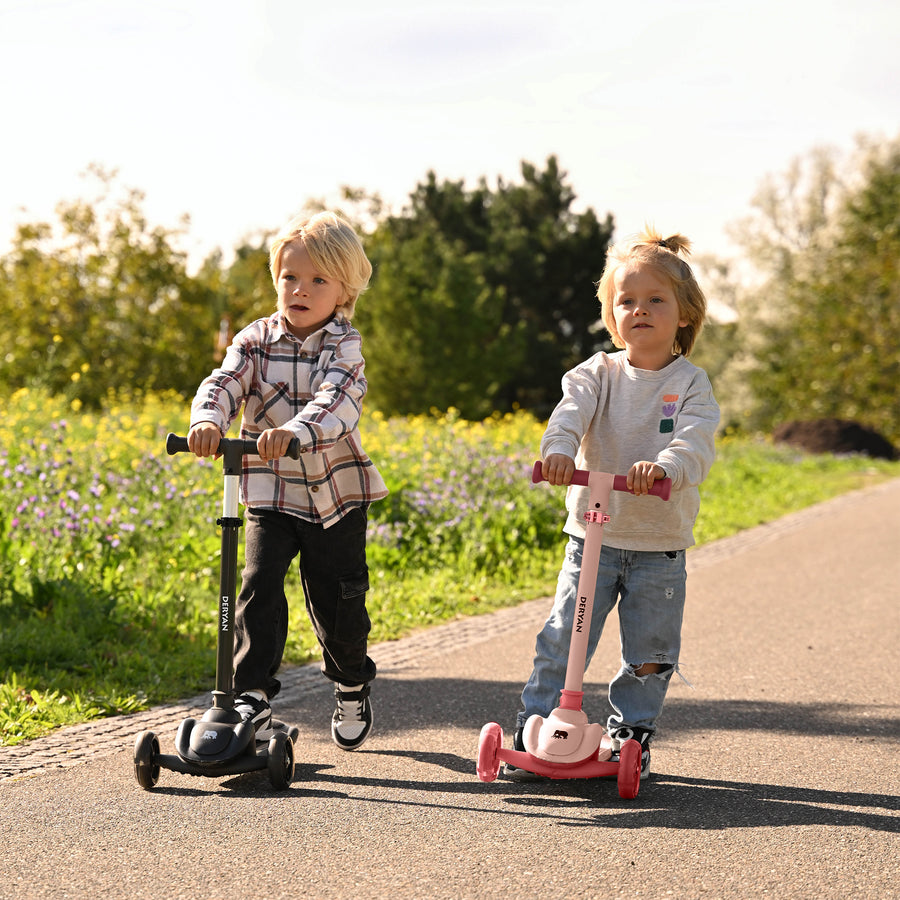 Harvey Kinderstep 3 Wielen met LED - Verstelbaar 65-80 cm - Roze
