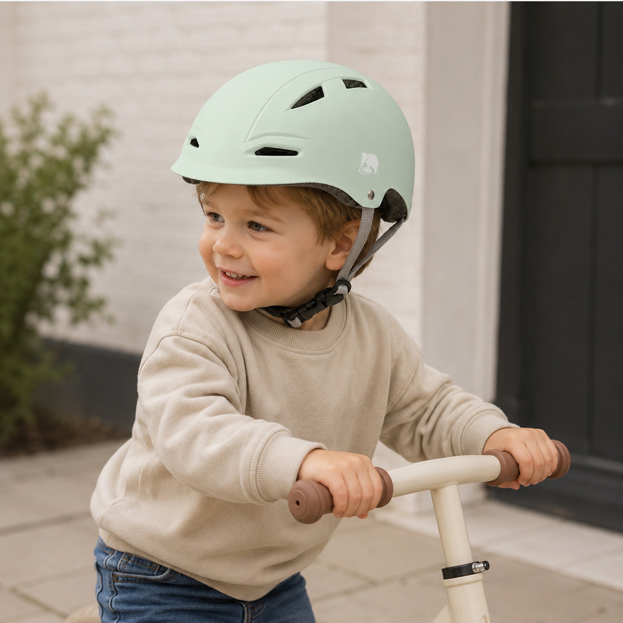 Kinderhelm Groen - Maat S