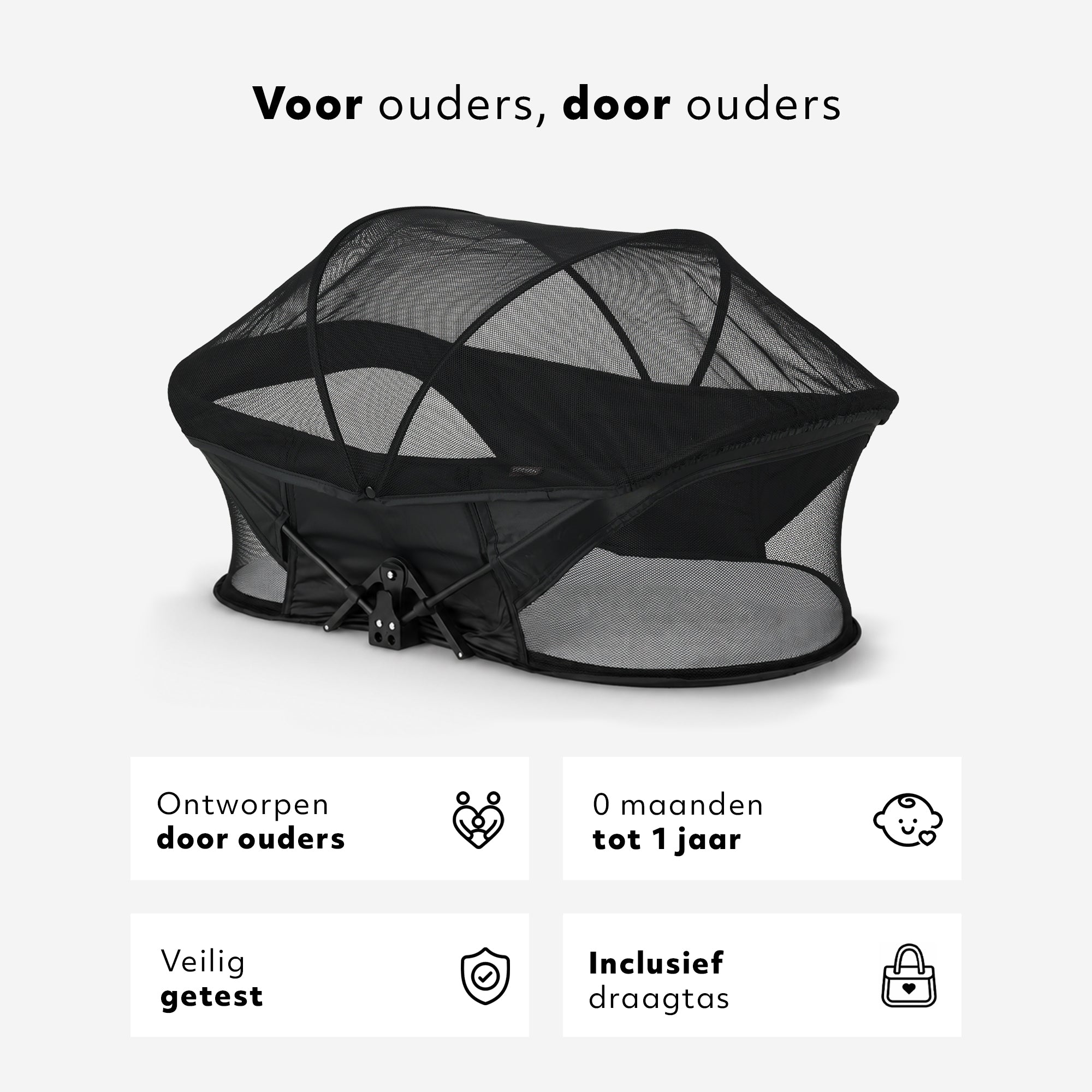 Infant Deluxe BabyBox Campingbedje - Zwart