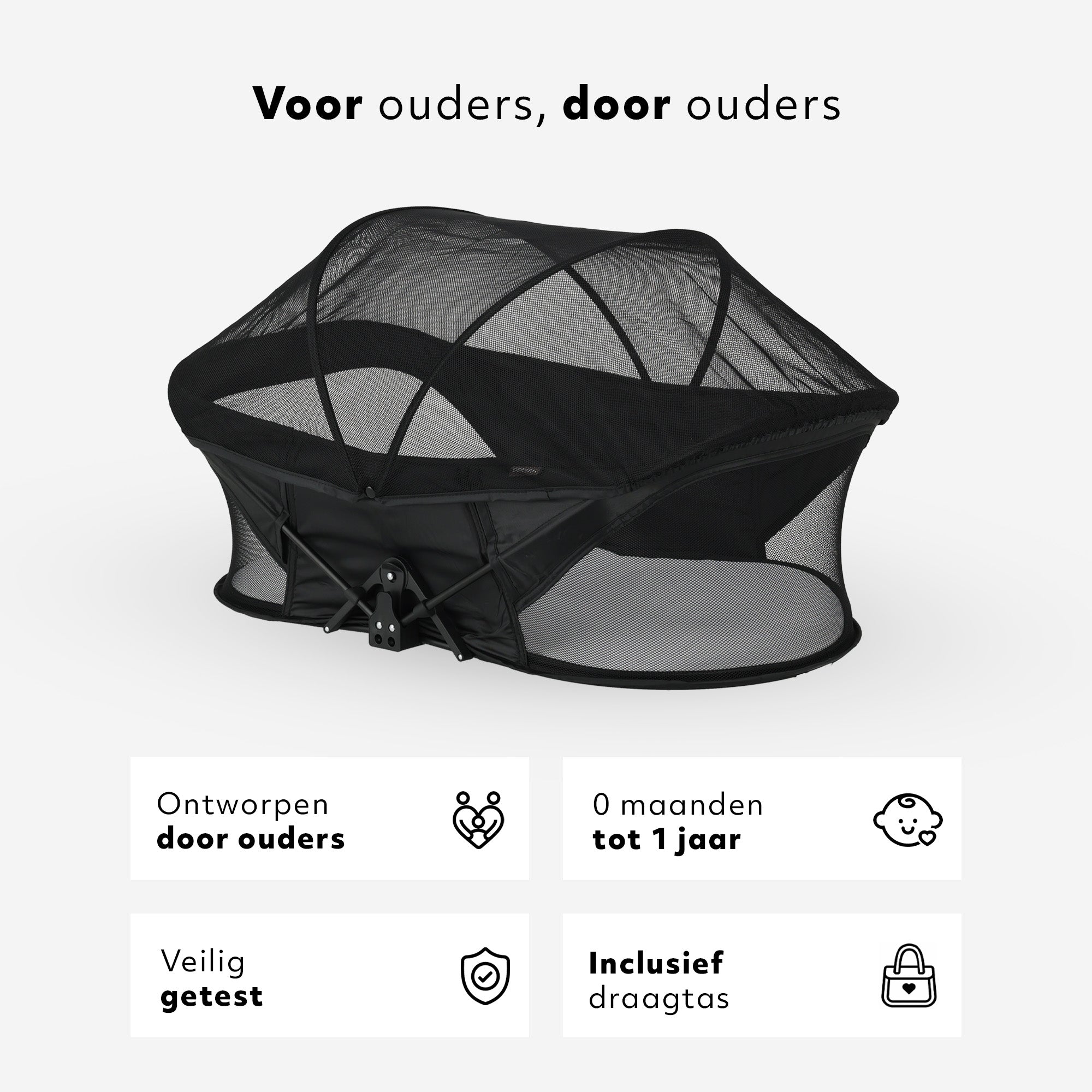 Infant Deluxe BabyBox Campingbedje - Zwart