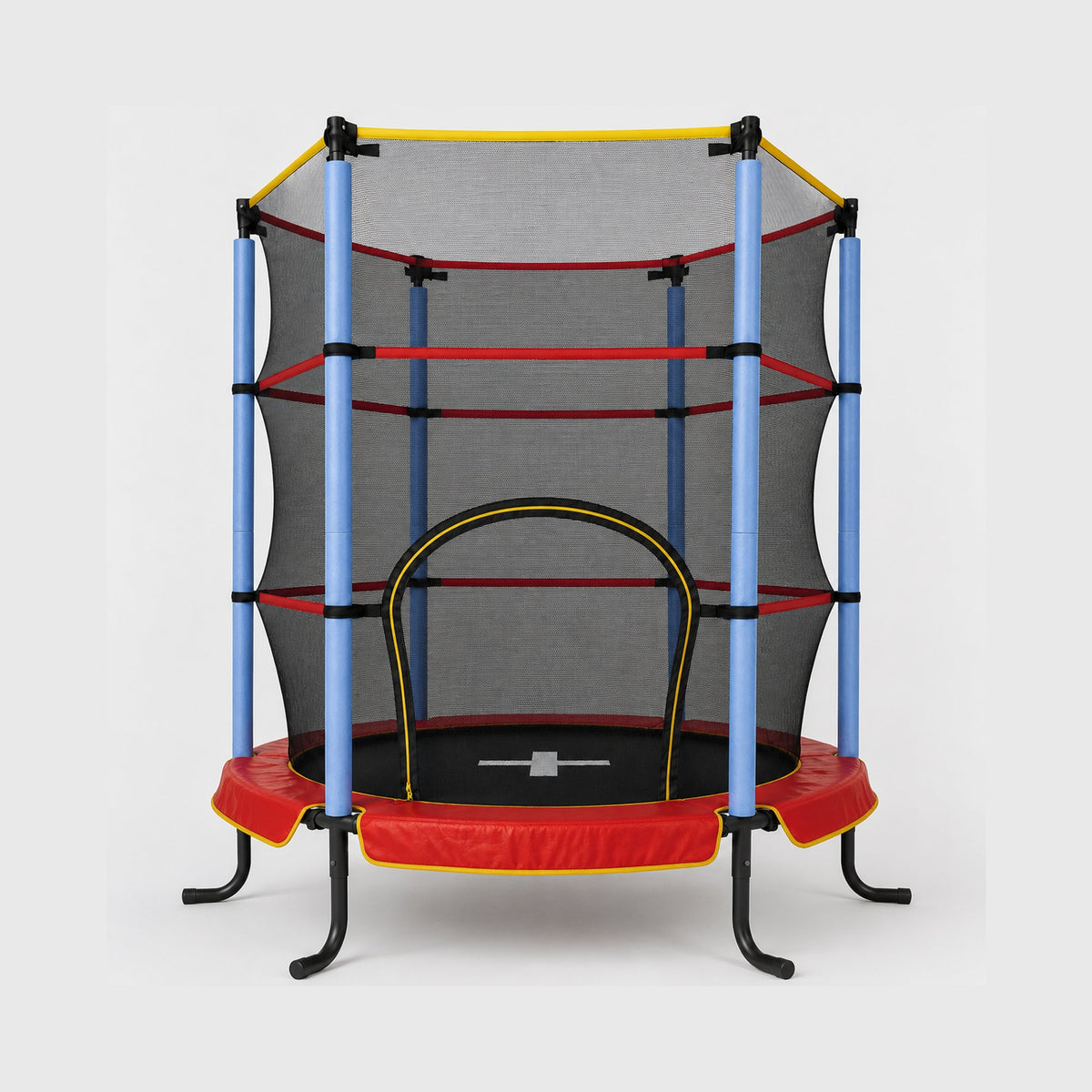 Indoor Kindertrampoline 140cm - Met Veiligheidsnet - Rood