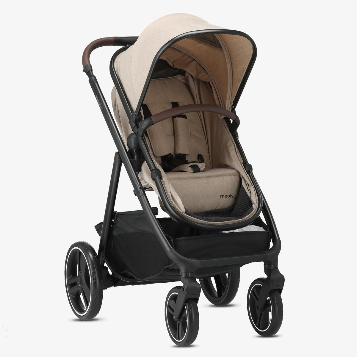 Mooiys Luca Kinderwagen 3in1 - Multi functionele Kinderwagen - inclusief autostoel - Nougat