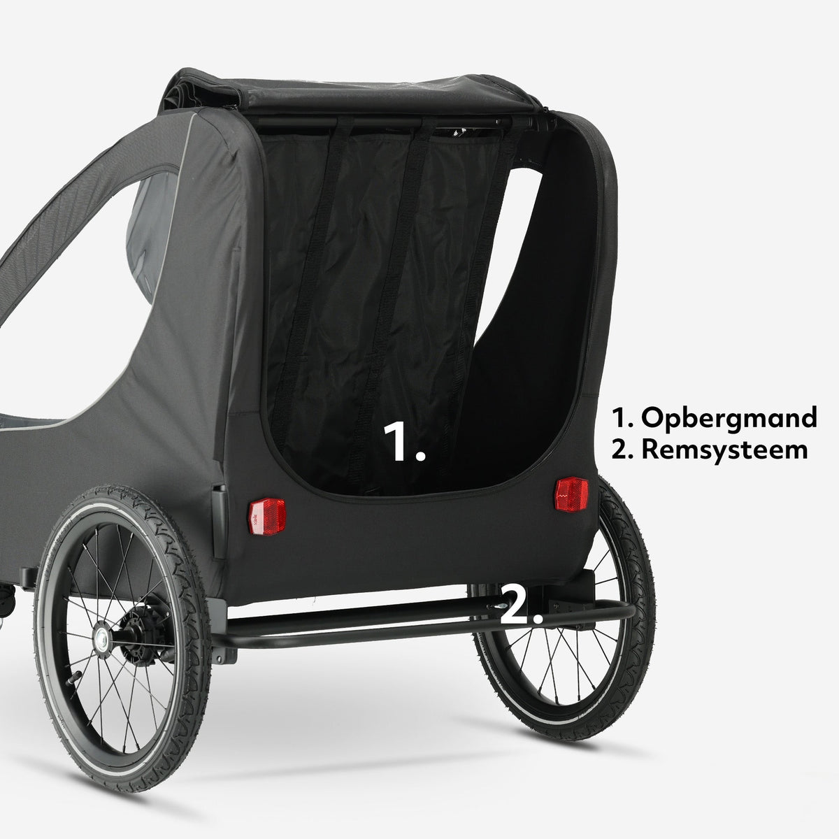 Luxe Fietskar 2 persoons - Zwart