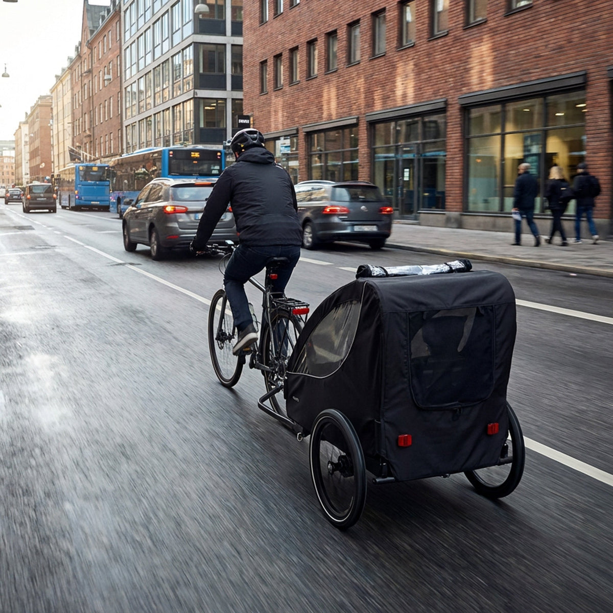 Luxe Fietskar 2 persoons - Zwart