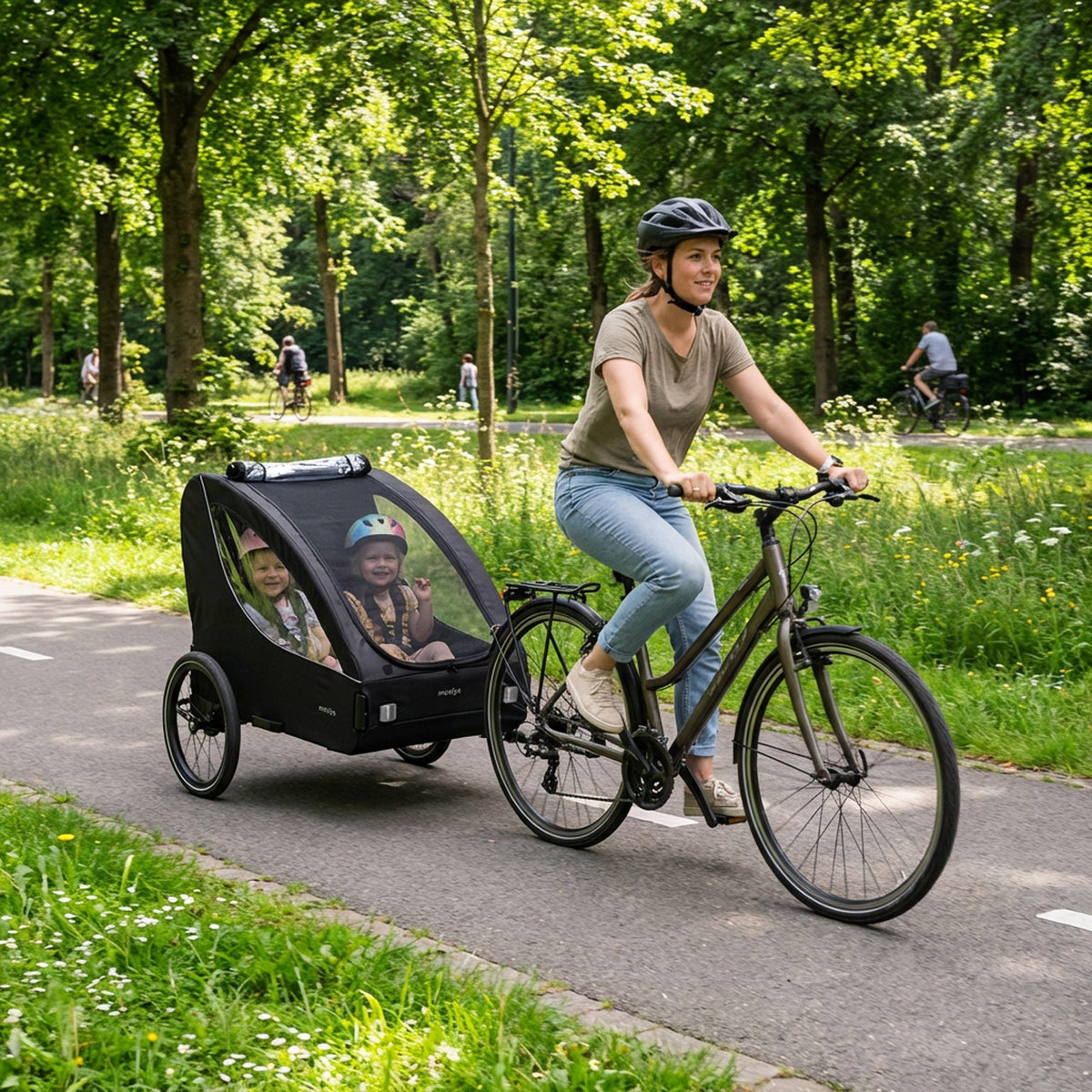 Luxe Fietskar 2 persoons - Zwart