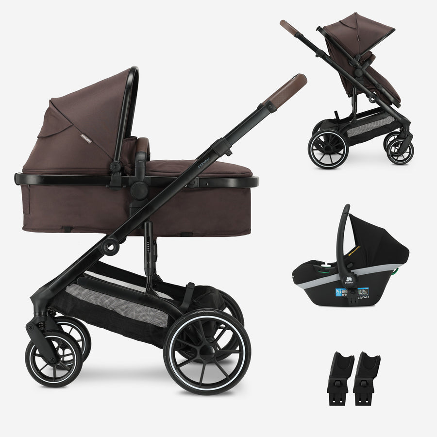 Noa 3-in-1 Kinderwagen Chocolate Brown