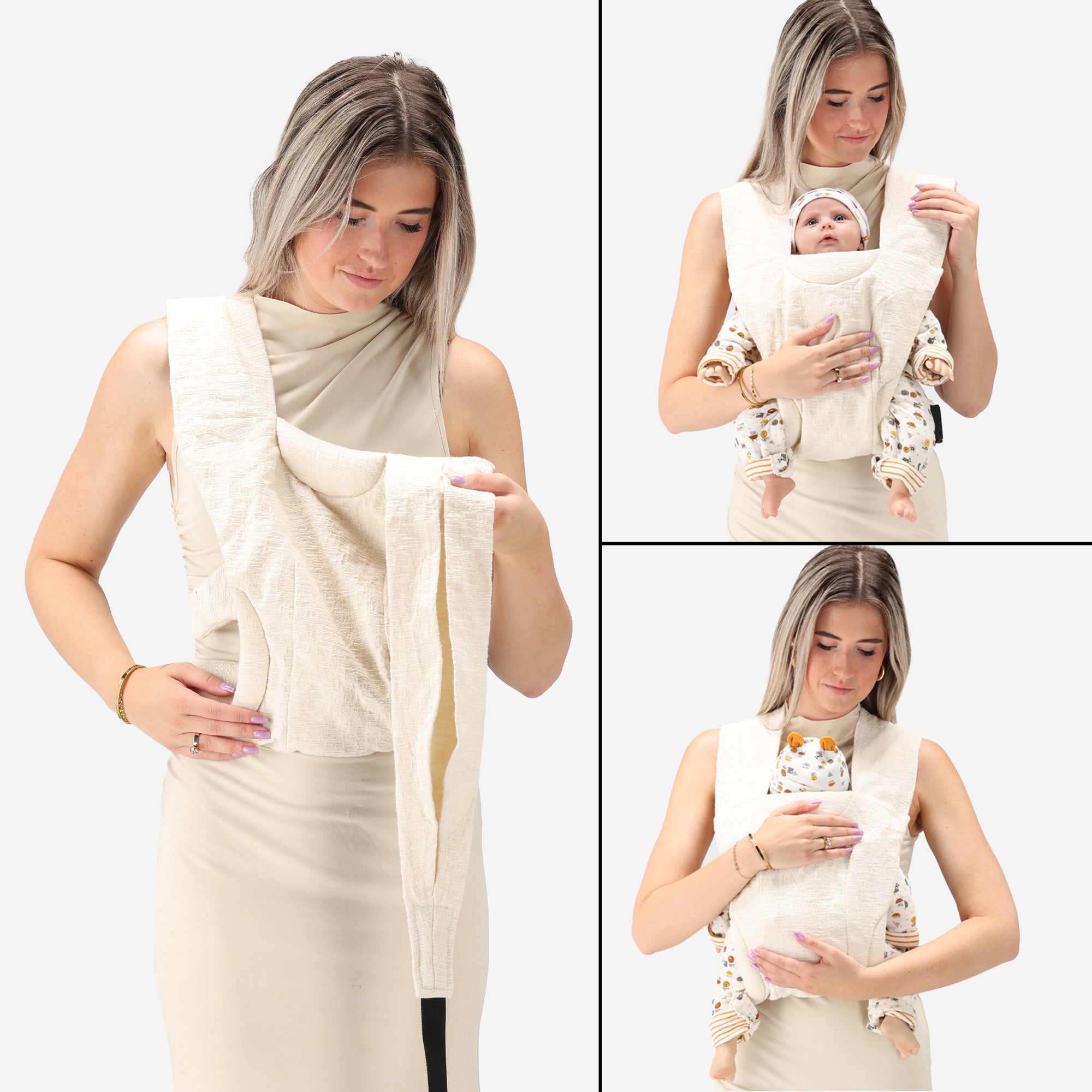 Draagzak Nova Soft Knit Cream