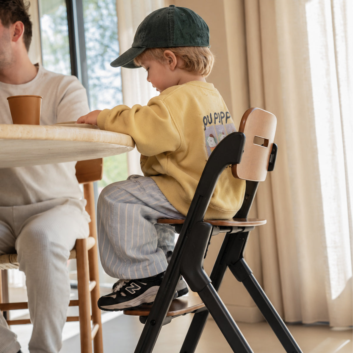 Oak Meegroeistoel met Babyzitje - Zwart