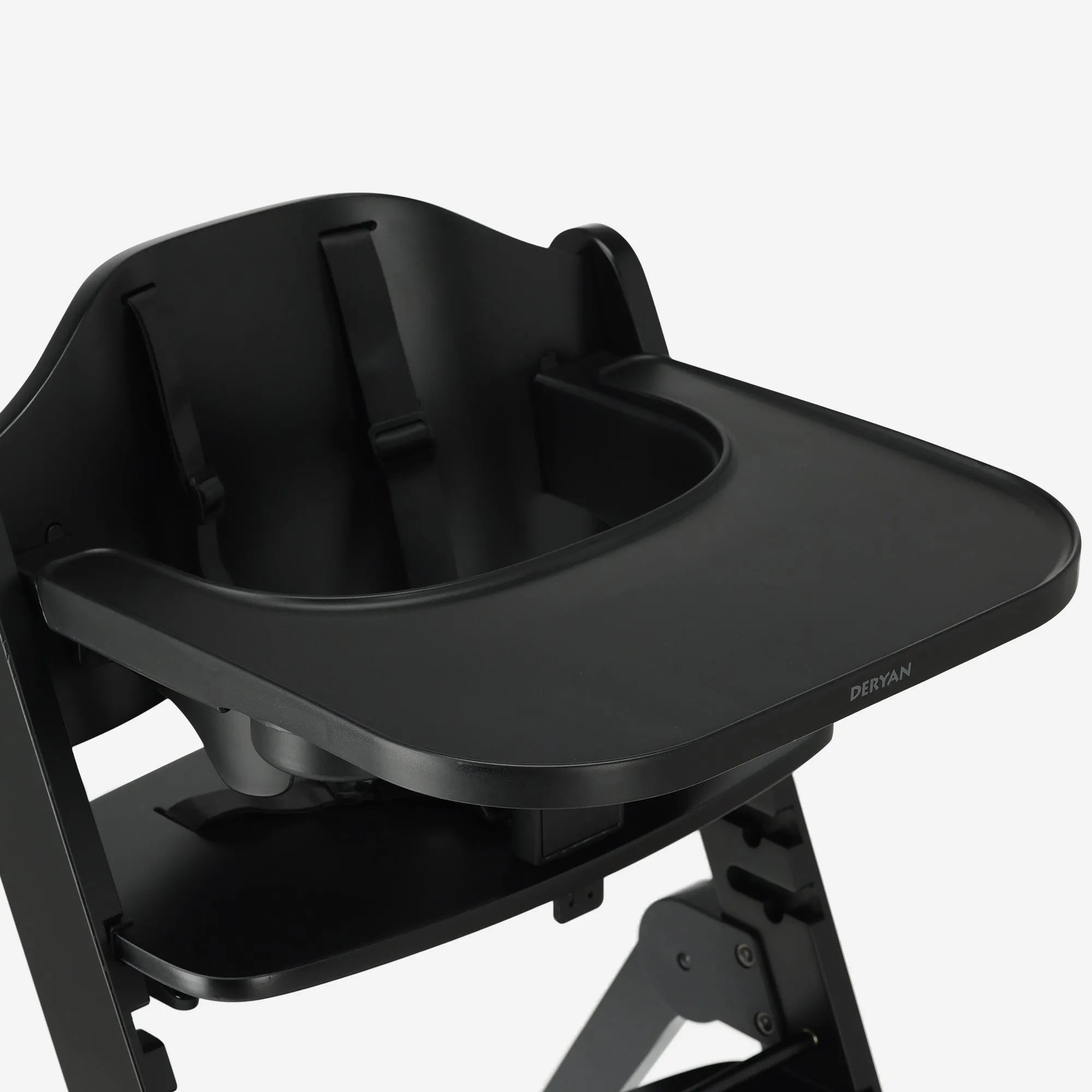 Odin Luxe Houten Meegroeistoel Kinderstoel met Bouncer - Inclusief Eetblad - Verstelbare Kinderstoel - Zwart