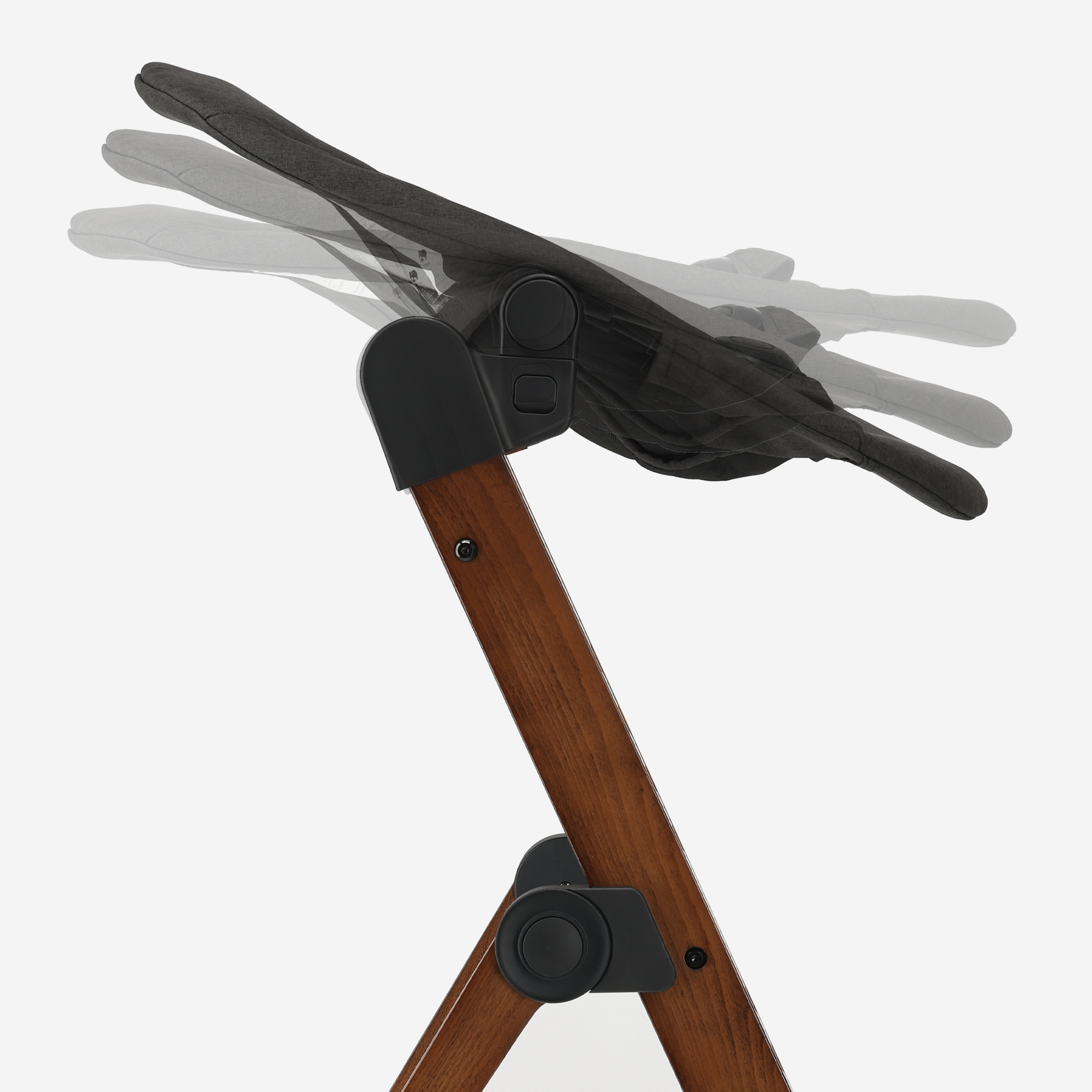 Odin Luxe Houten Meegroeistoel Kinderstoel met Bouncer - Inclusief Eetblad - Verstelbare Kinderstoel - Warm Brown /Zwart