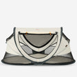 Peuter Luxe Cream reisbed pop-up met muggennet <1 mm en zelfopblaasbaar matras