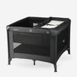 Inklapbare kinderbox 100x100 cm Zwart met verschoonblad en bodemverhoger compact op te bergen
