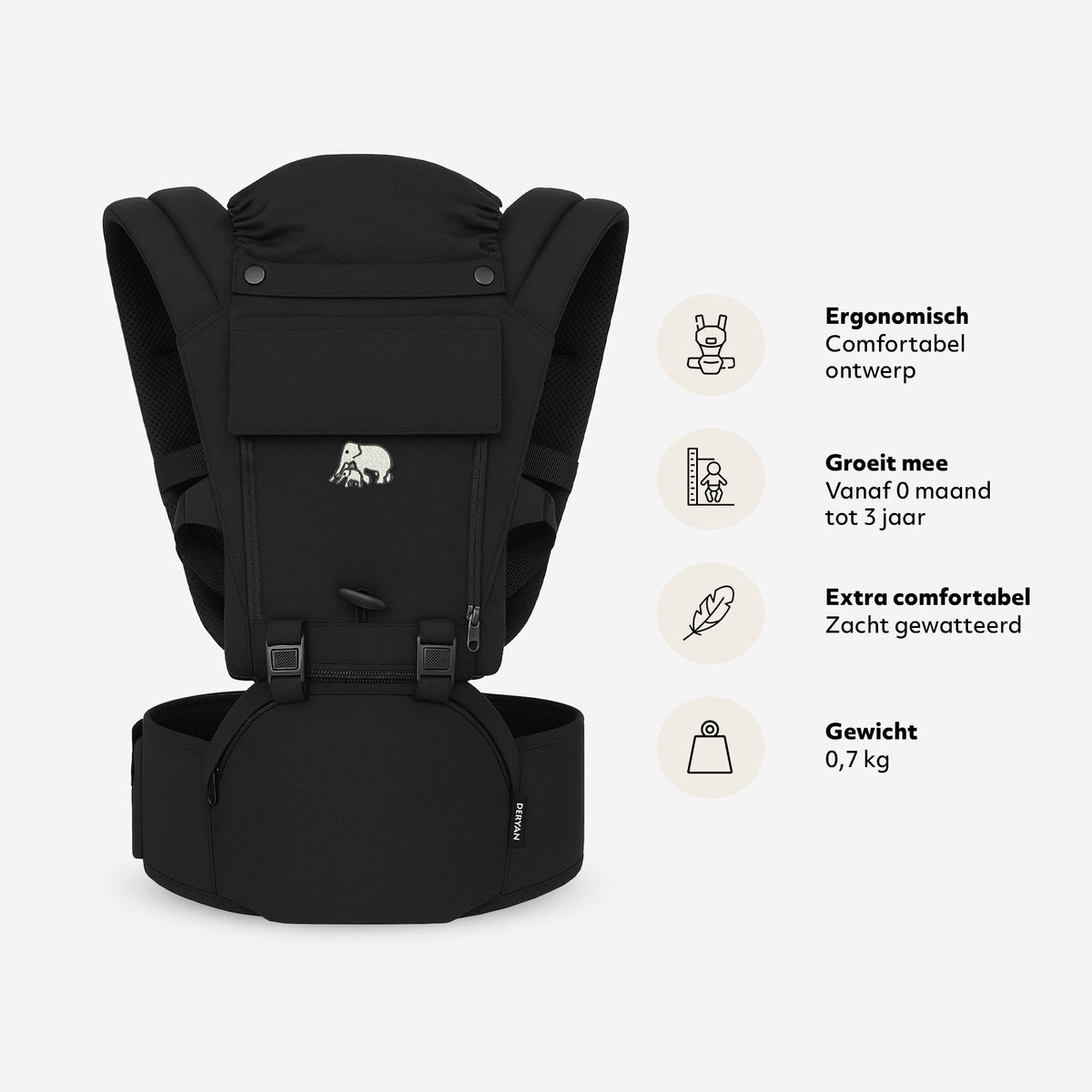 Pack Luxe draagzak zwart