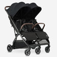 Rolo DuoBuggy X2 Zwart duo buggy 2-zits opvouwbaar compact lichtgewicht frame voor reizen en dagelijks gebruik