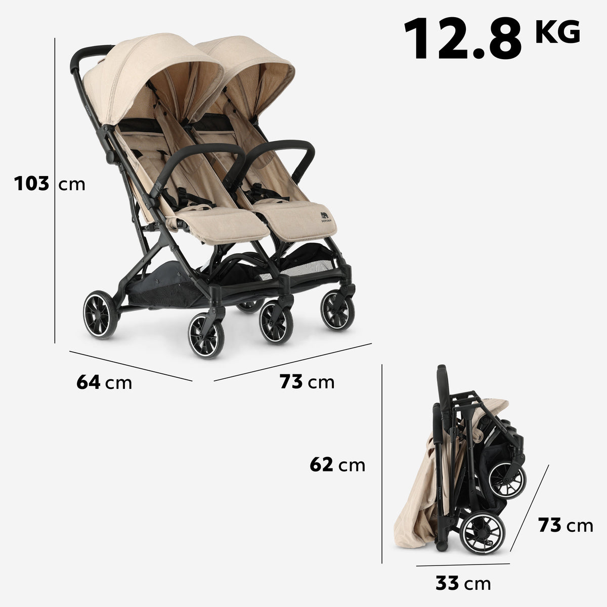 Rolo DuoBuggy X2 Nougat (Sand)