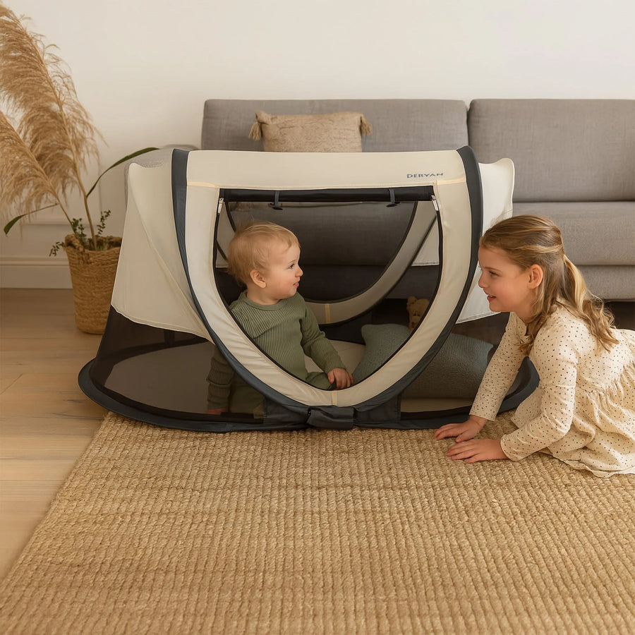 Scott Baby tent pop up campingbedje - Cream