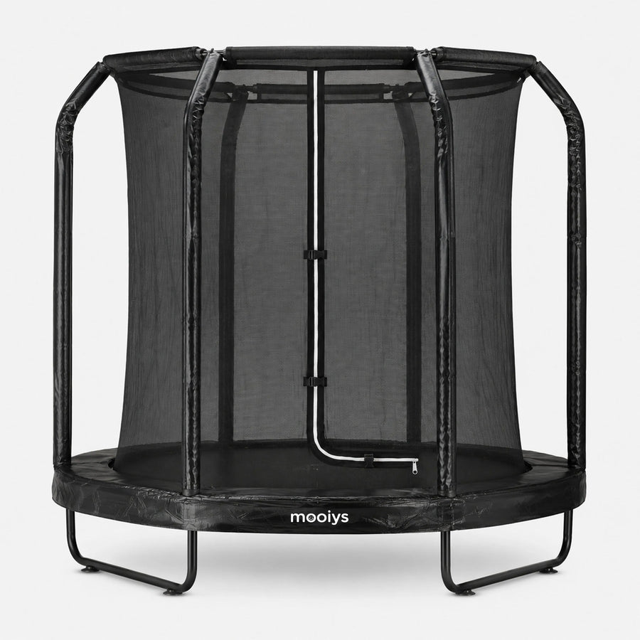 Kindertrampoline 244 cm met Veiligheidsnet en Ladder - Zwart