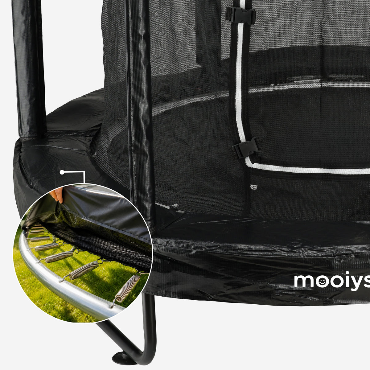 Kindertrampoline 244 cm met Veiligheidsnet en Ladder - Zwart