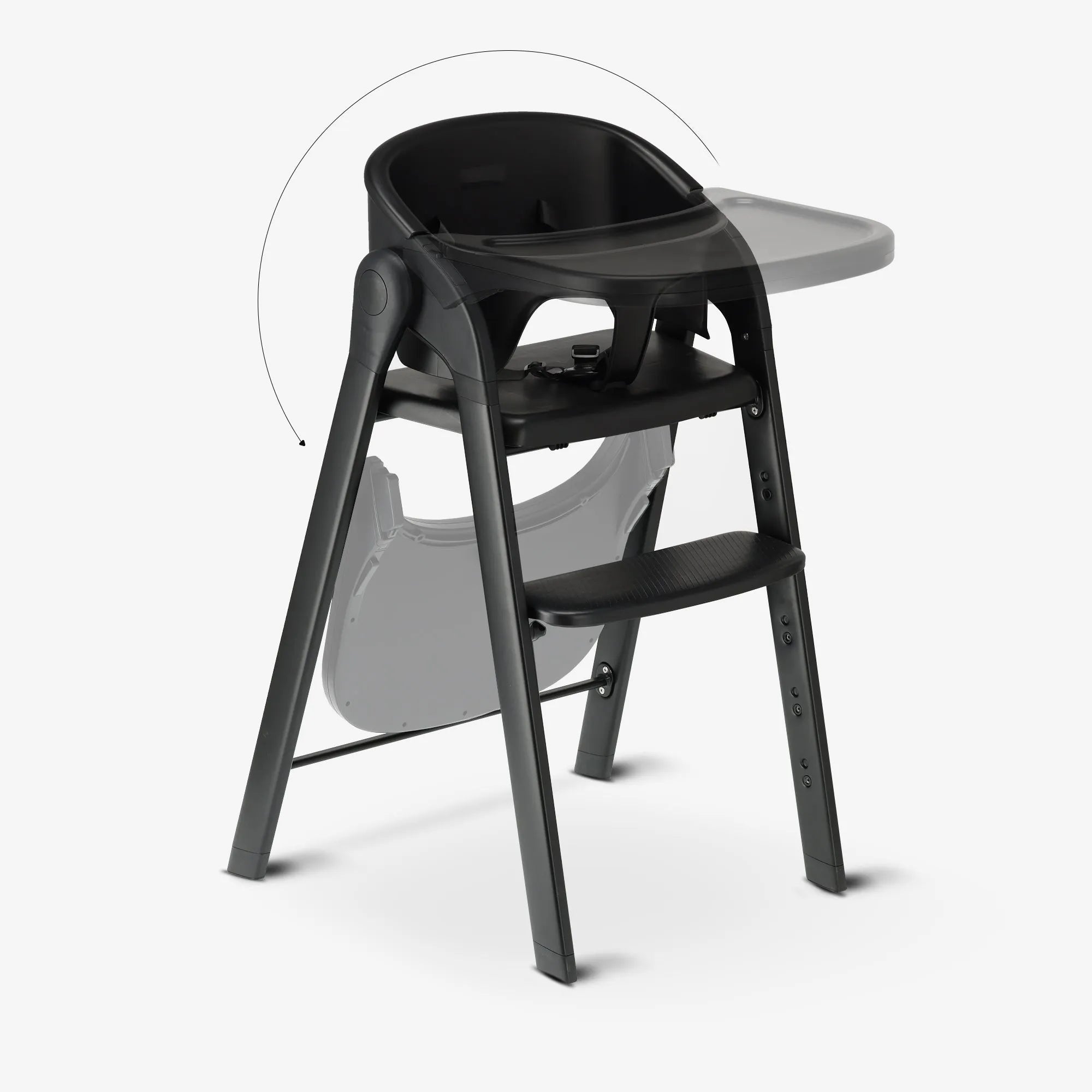 Deryan Luxe Kinderstoel met Bouncer - Zwart/Nougat