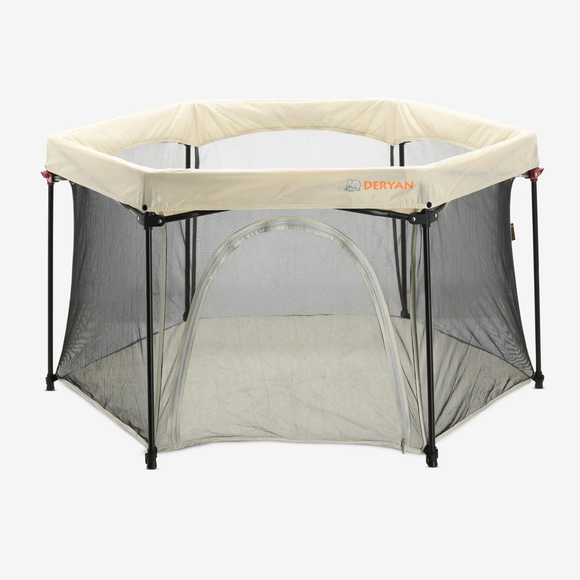 Kinderbox Crème opvouwbare speelbox lichtgewicht draagbaar voor baby's geschikt voor binnen en buiten