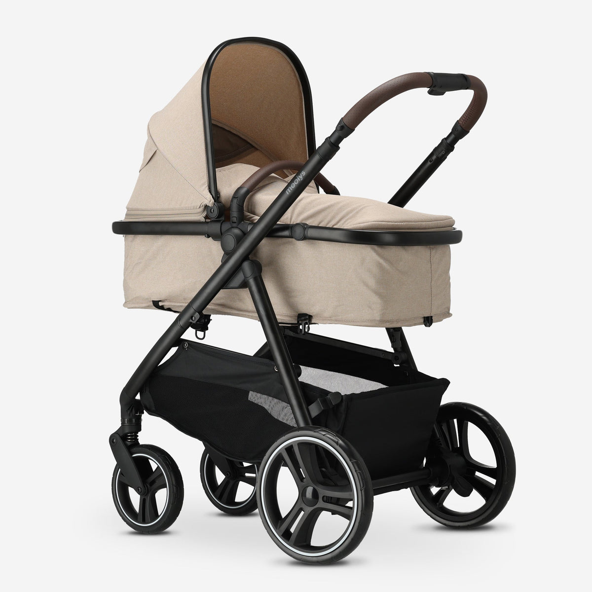 Mooiys Luca Kinderwagen 3in1 - Multi functionele Kinderwagen - inclusief autostoel - Nougat