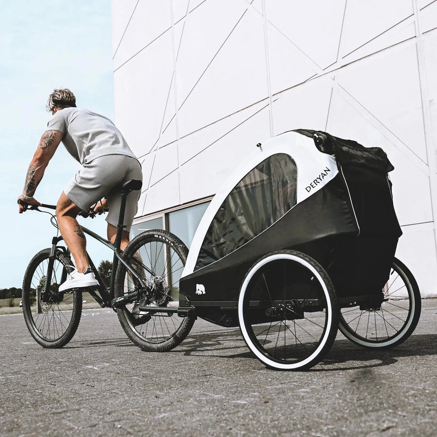 Luxe Fietskar 3-in-1 Wandelwagen en Jogger - Zwart/Cream
