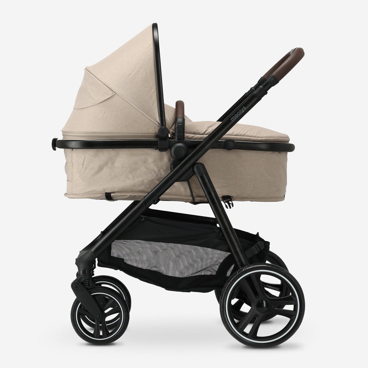 Mooiys Luca Kinderwagen 3in1 - Multi functionele Kinderwagen - inclusief autostoel - Nougat