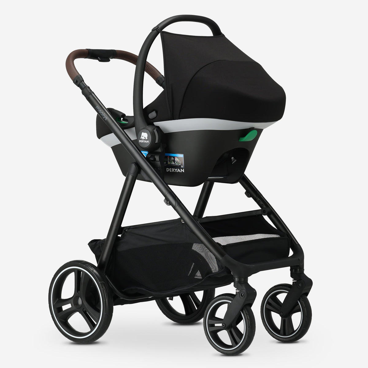 Mooiys Luca Kinderwagen 3in1 - Multi functionele Kinderwagen - inclusief autostoel - Zwart