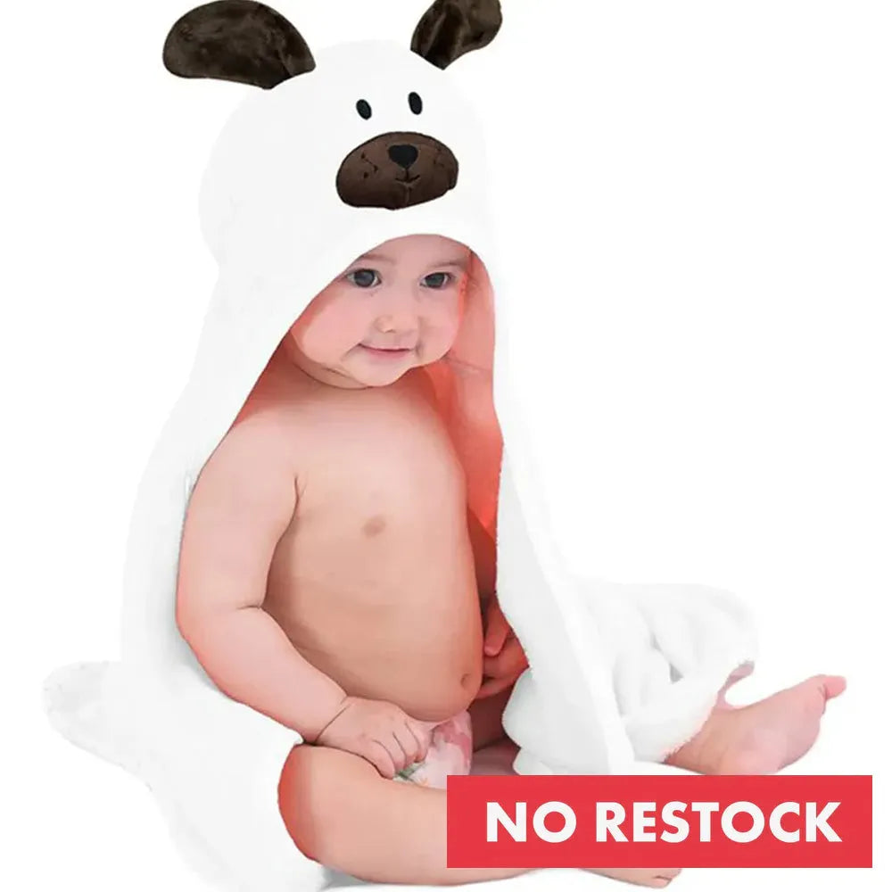 Konijn Bruin baby fleece wikkeldeken met capuchon 75x100 cm bruine dierencape