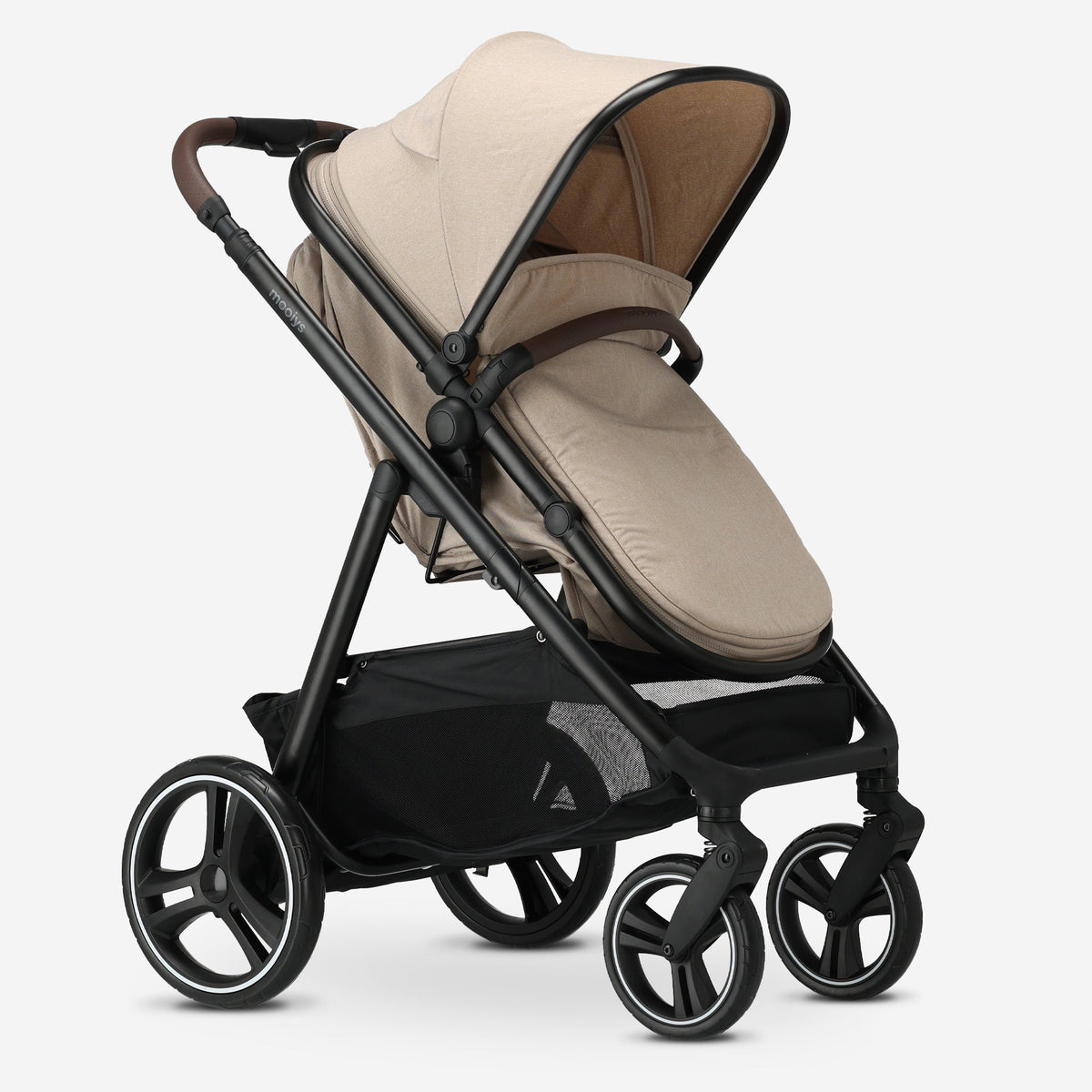 Mooiys Luca Kinderwagen 3in1 - Multi functionele Kinderwagen - inclusief autostoel - Nougat