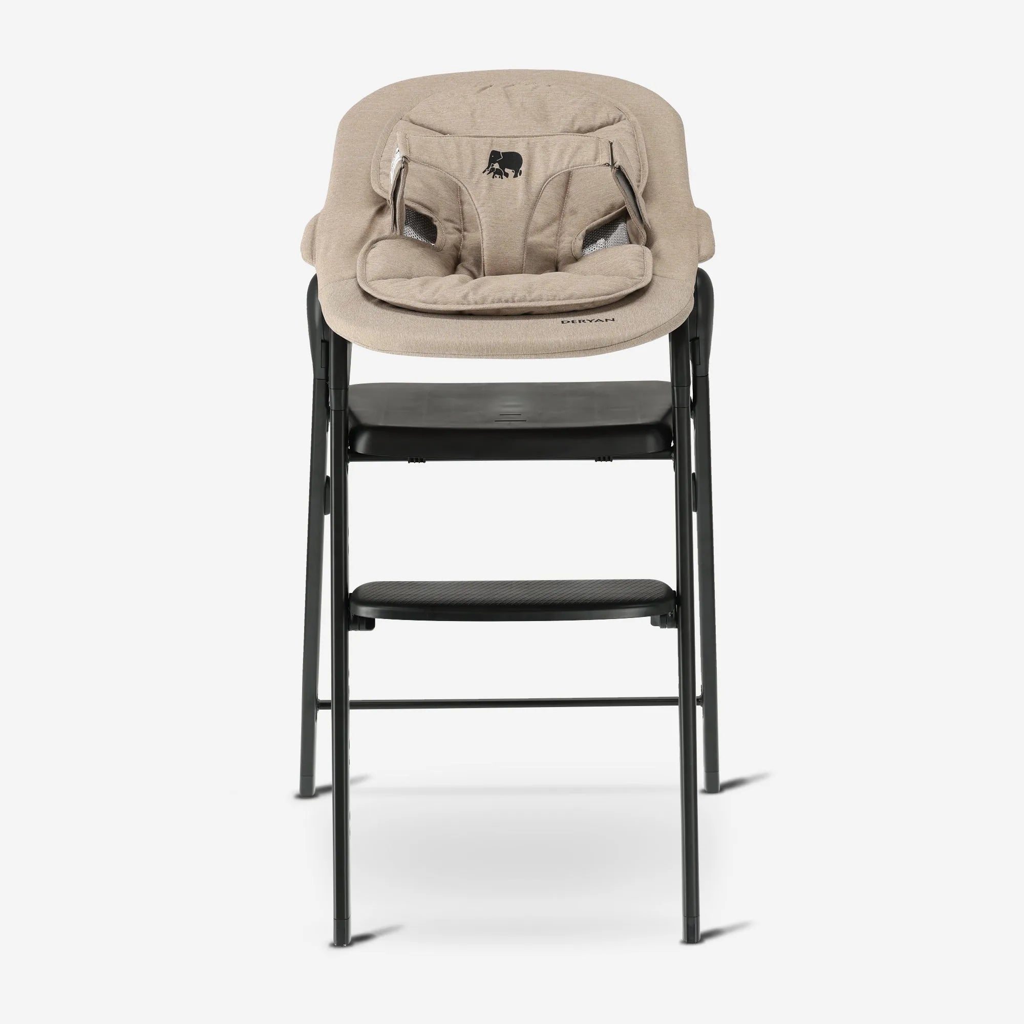 Deryan Luxe Kinderstoel met Bouncer - Zwart/Nougat