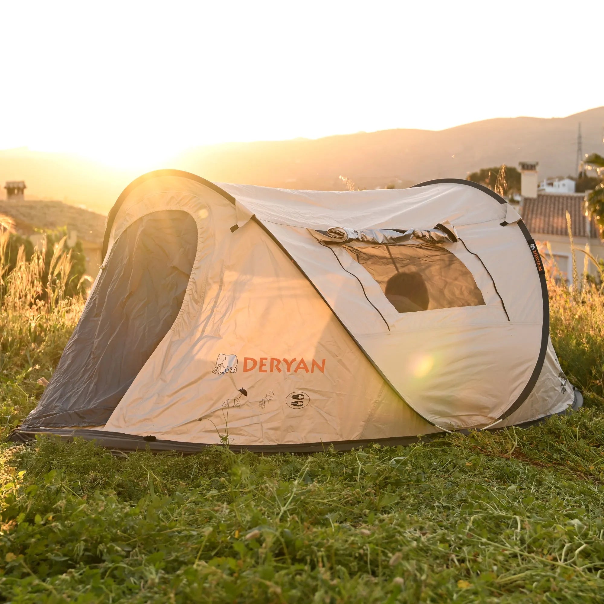 Pop Up Tent Dome - 2000MM waterkolom - Cream