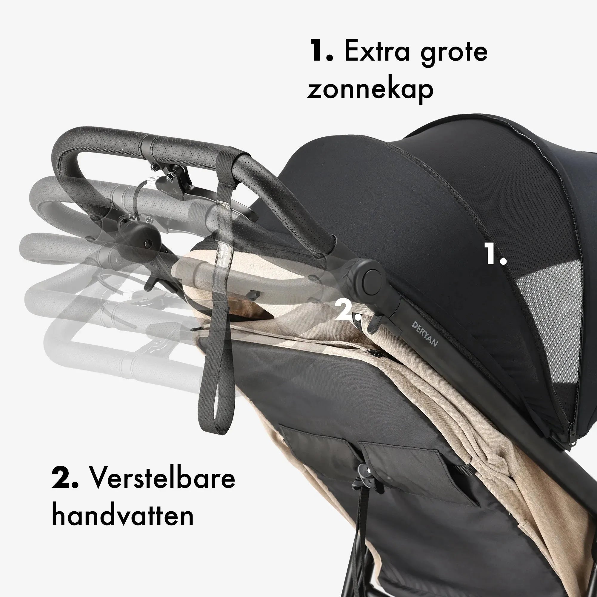 Bolt Hardloop Kinderwagen Creme