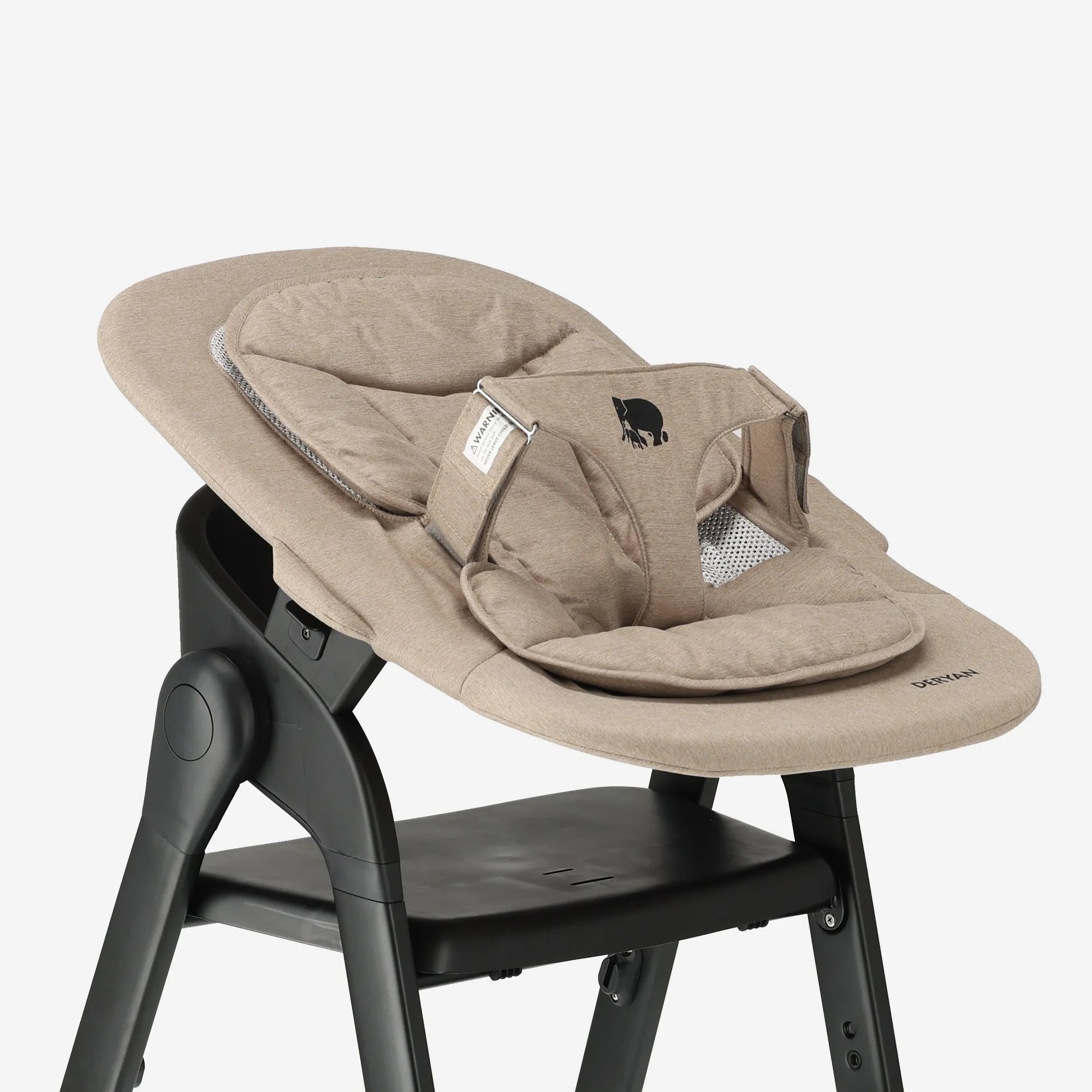 Deryan Luxe Kinderstoel met Bouncer - Zwart/Nougat