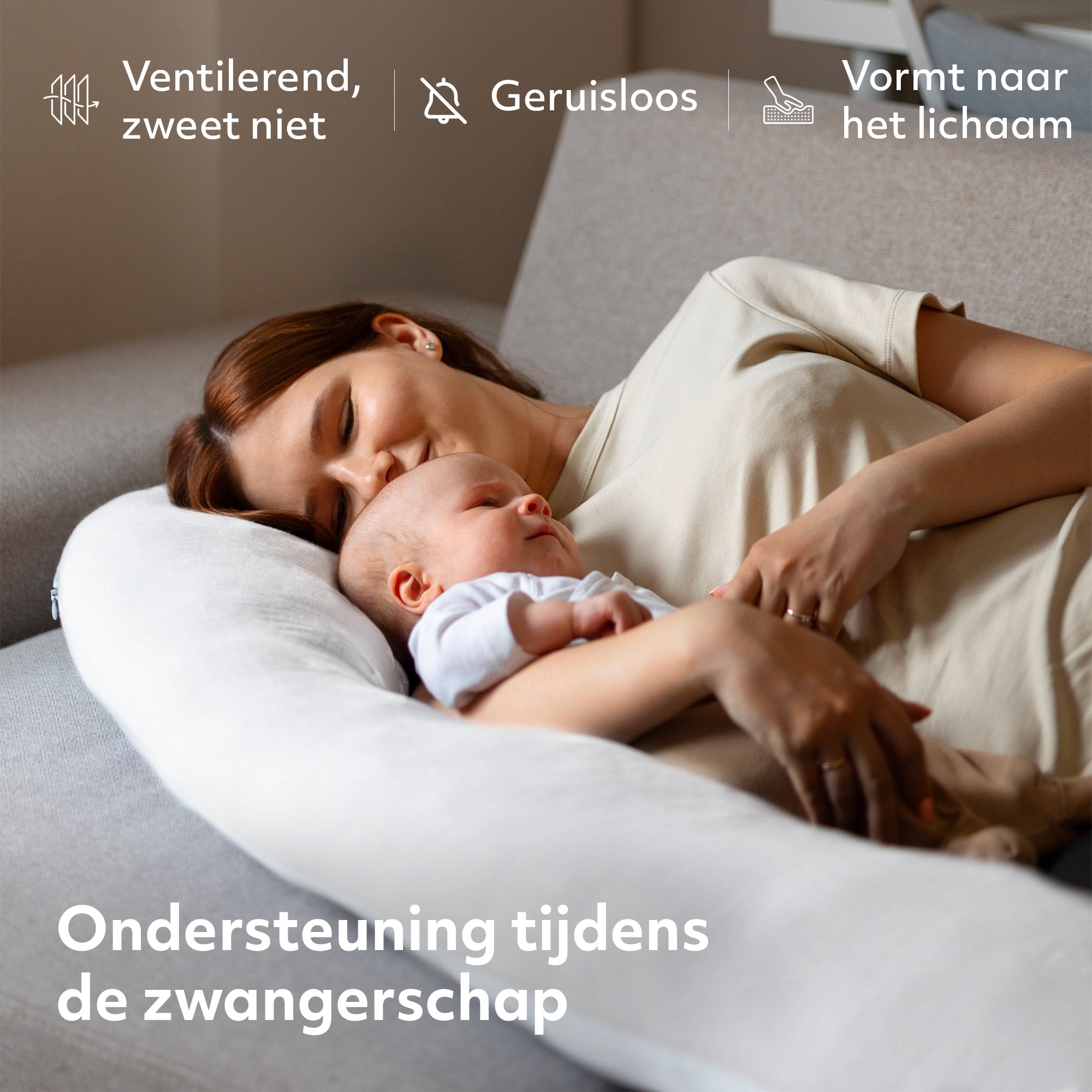 Zwangerschapskussen wit