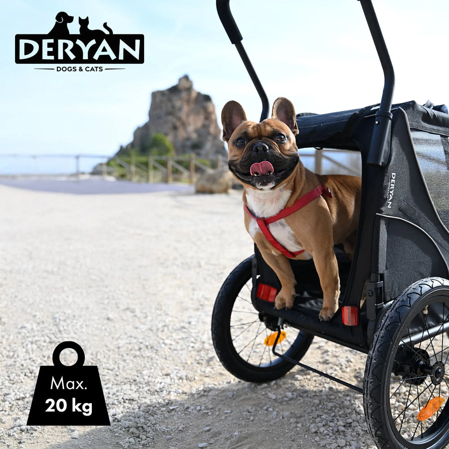 Hondenfietskar 2-in-1 – Opvouwbaar – Tot 20kg – Geschikt voor E-bikes