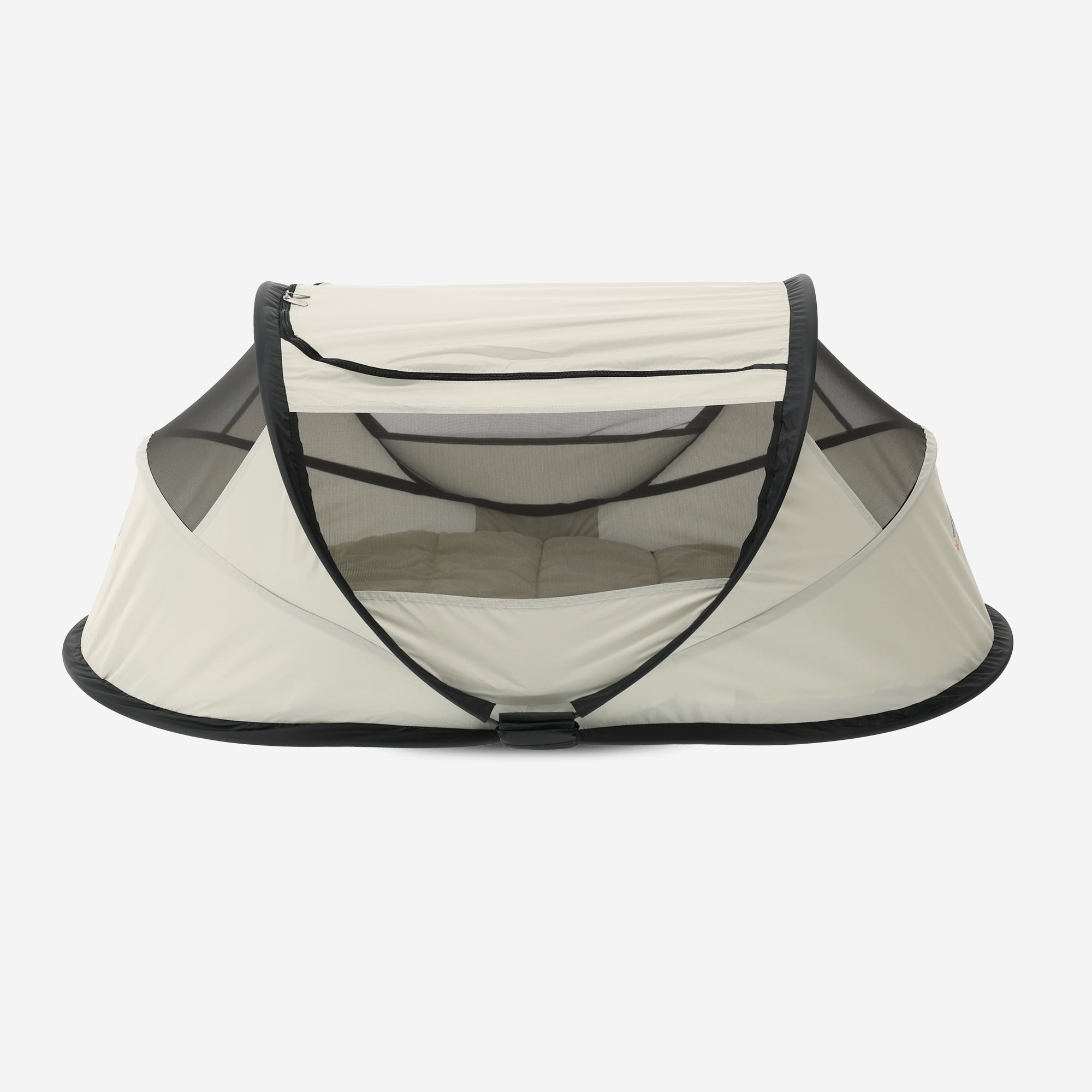 BabyBox lichtgewicht campingbed 1,5 kg met meegeleverde matras ivoorkleur compact opvouwbaar