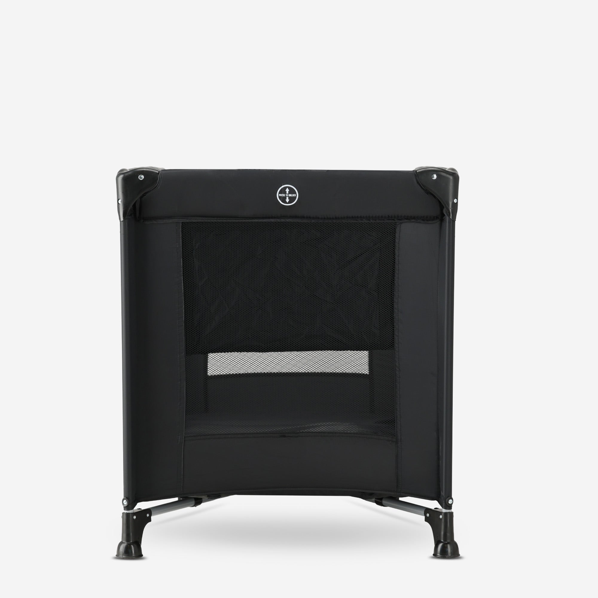 Luxe Campingbed Inclusief transporttas - Inclusief verschoonblad -Inclusief bodemverhoger Zwart