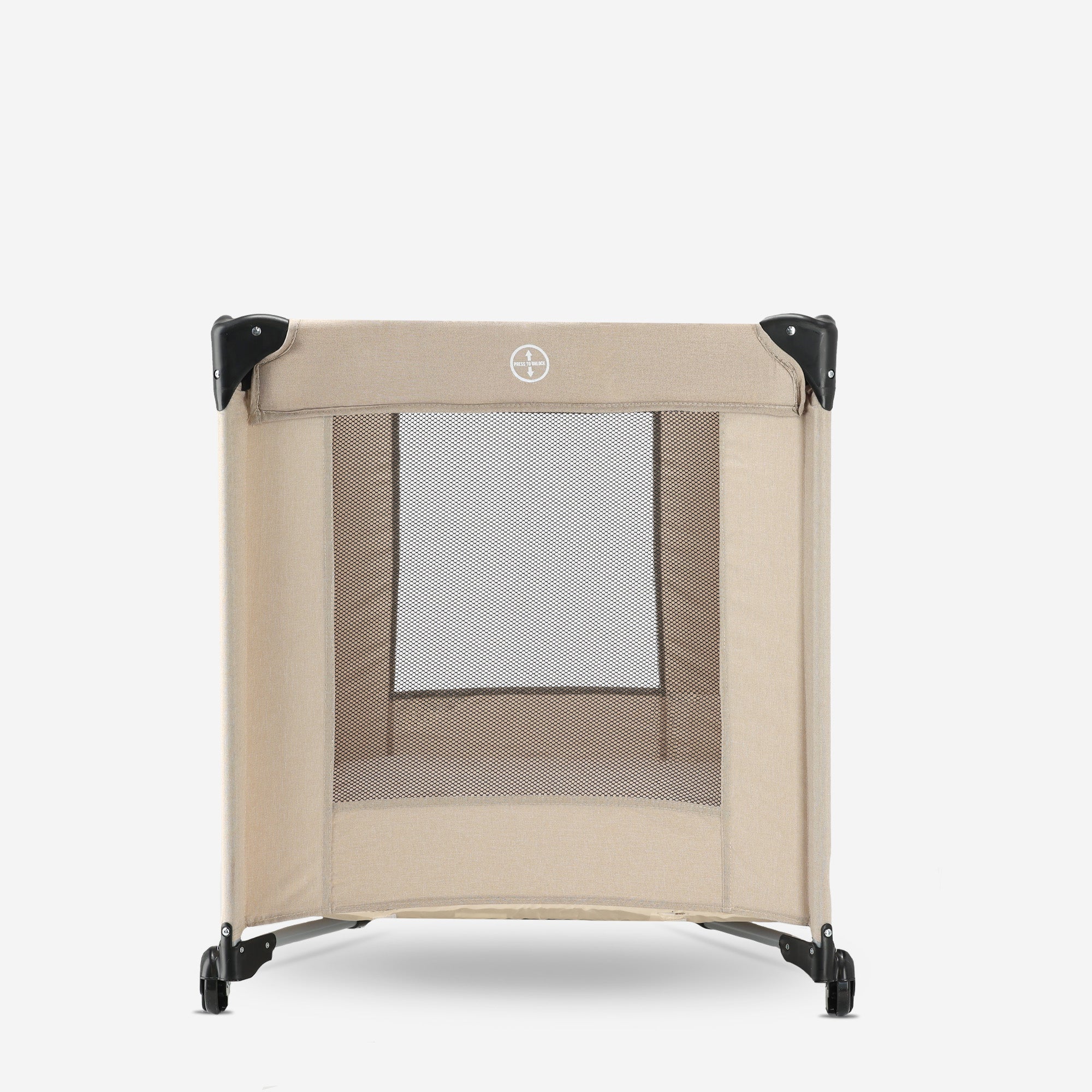Luxe Campingbed Inclusief transporttas - Inclusief verschoonblad -Inclusief bodemverhoger Nougat