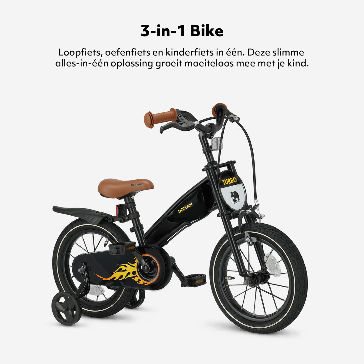 Turbo 3-in-1 Kinderfiets 14 inch