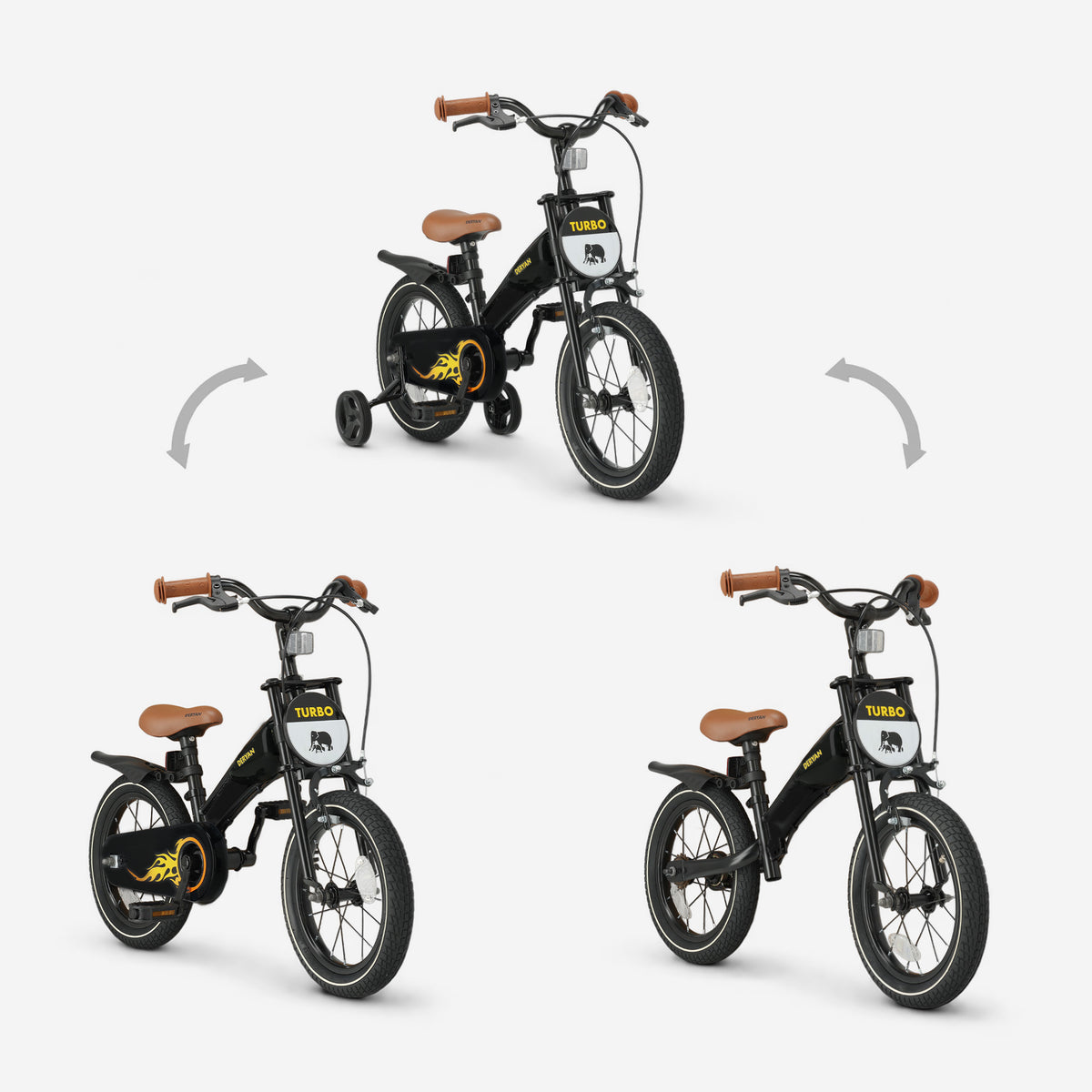 Turbo 3-in-1 Kinderfiets 14 inch