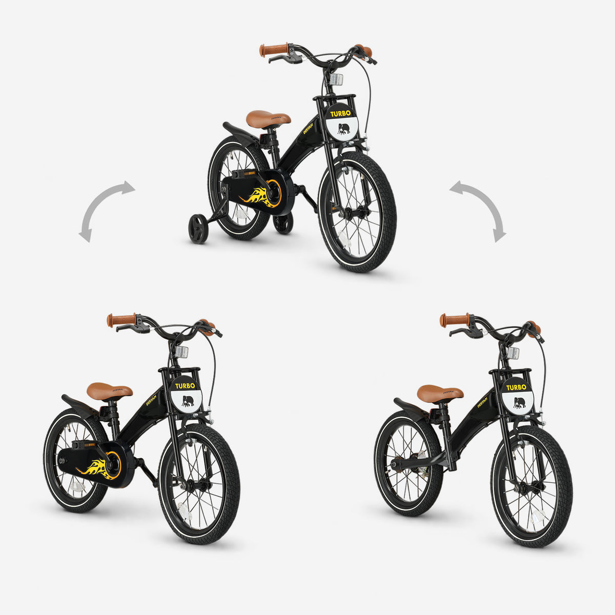Turbo 3-in-1 Kinderfiets 16 inch