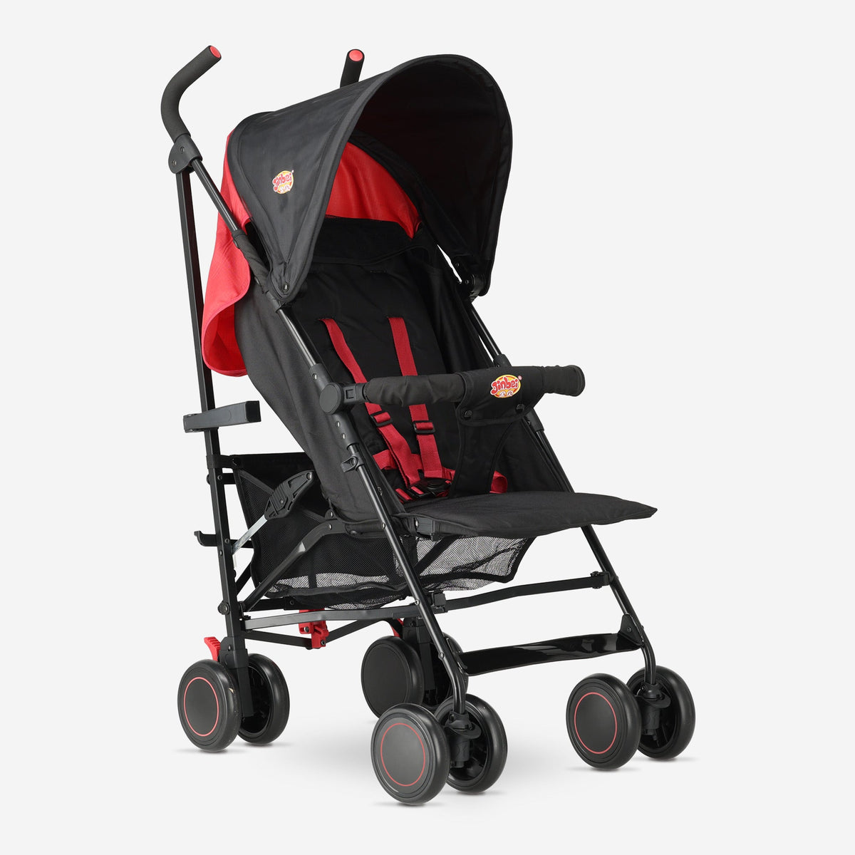Paraplu Buggy - Verstelbare Buggy - Tot 15 kg - Grijs/Rood