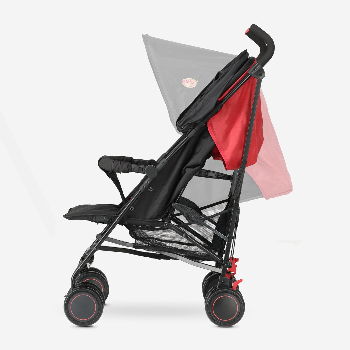 Paraplu Buggy - Verstelbare Buggy - Tot 15 kg - Grijs/Rood