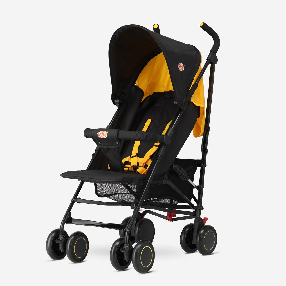 Paraplu Buggy - Verstelbare Buggy - Tot 15 kg - Grijs/Geel